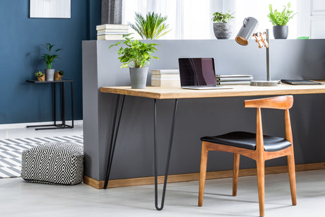 Hairpin Legs Desk In A Home Office