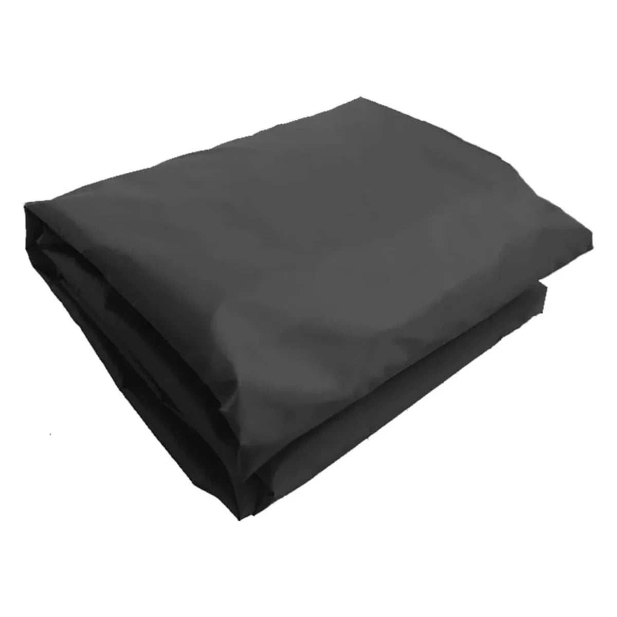 Kukoo outdoor pizza oven rain cover in durable black material, folded neatly, designed to protect against moisture and weather elements