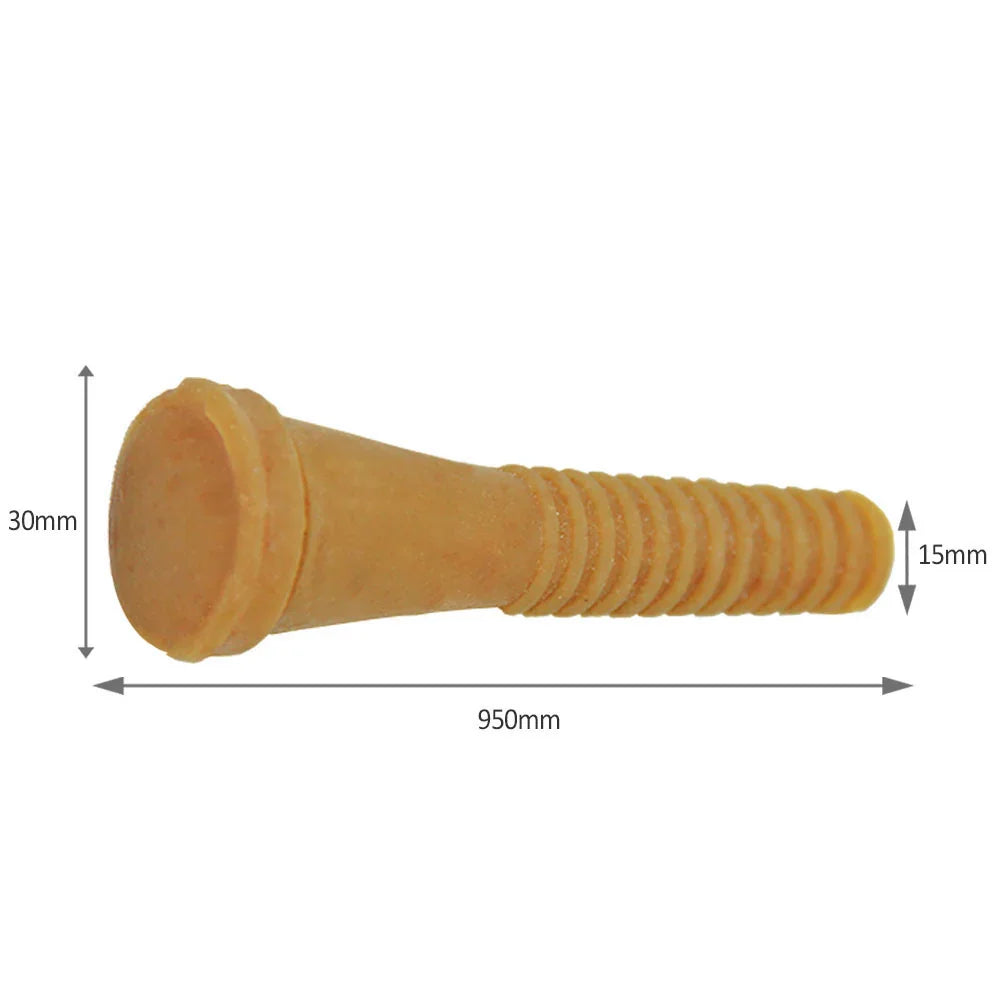 Poultry plucker fingers in a soft, flexible rubber material, measuring 950mm long, ideal for efficient feather removal in poultry processing