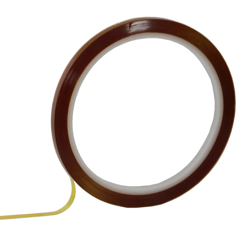 Brown adhesive tape on a white background, featuring a smooth texture and a glossy finish, ideal for crafting and heat press projects