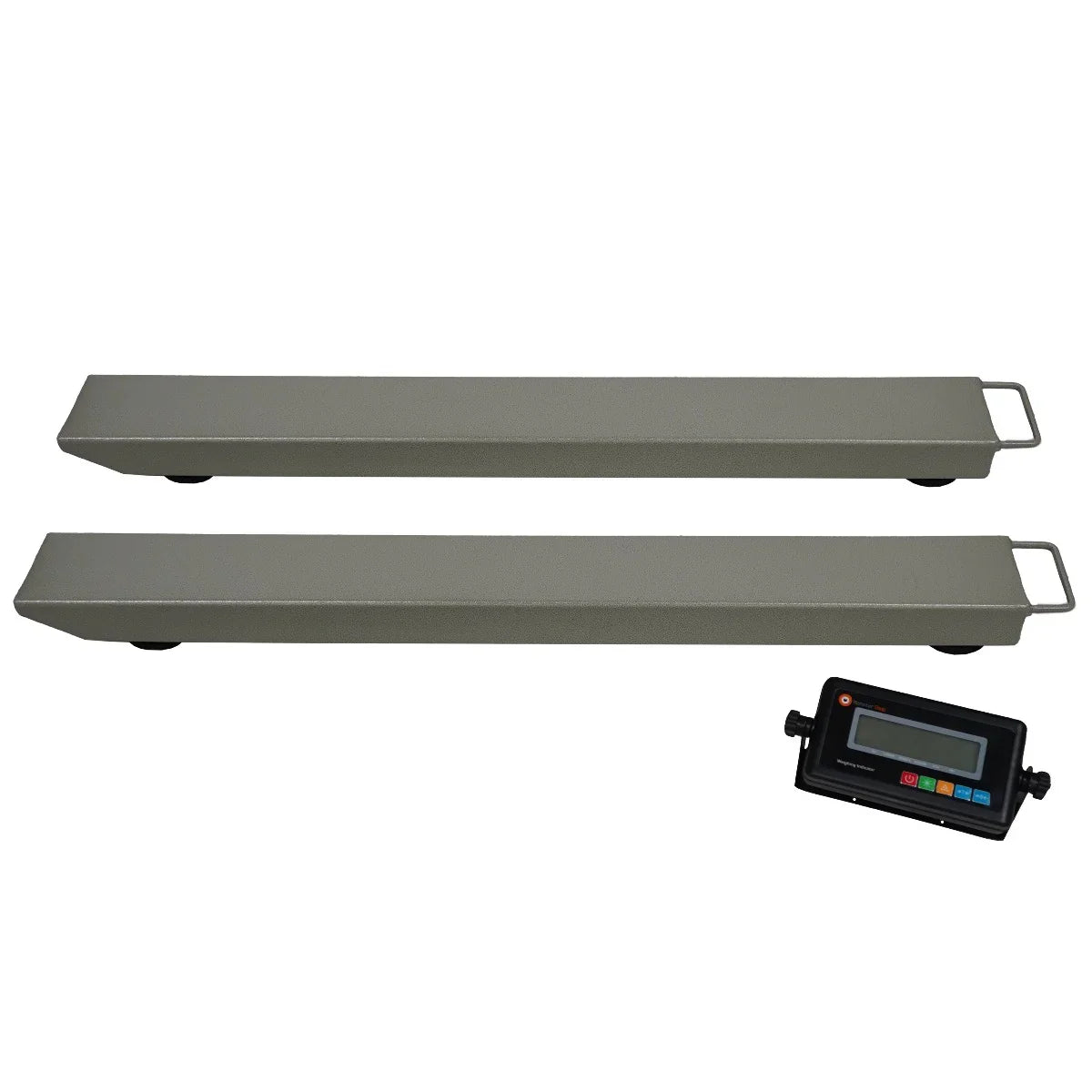 T-Mech industrial weighing beam scales with two sturdy gray beams and a digital display for accurate weight measurement