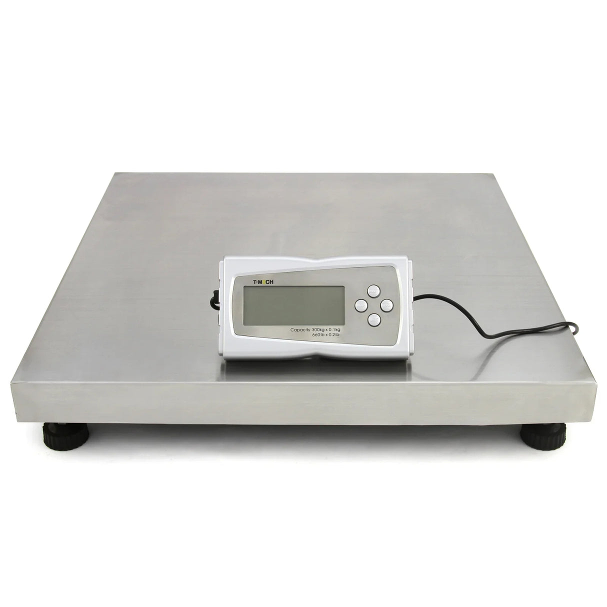 T-Mech 50cm x 50cm vet scales with a stainless steel platform and digital display, designed for accurate pet weight measurement