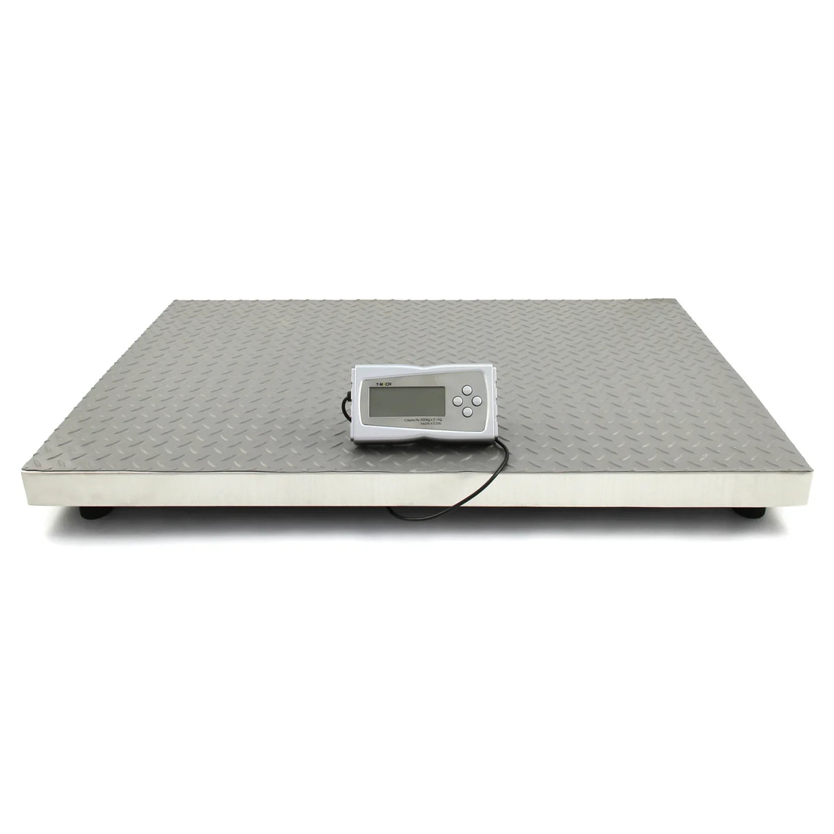 T-Mech 90cm x 60cm platform scales with a durable diamond-patterned stainless steel surface and digital display for accurate weighing