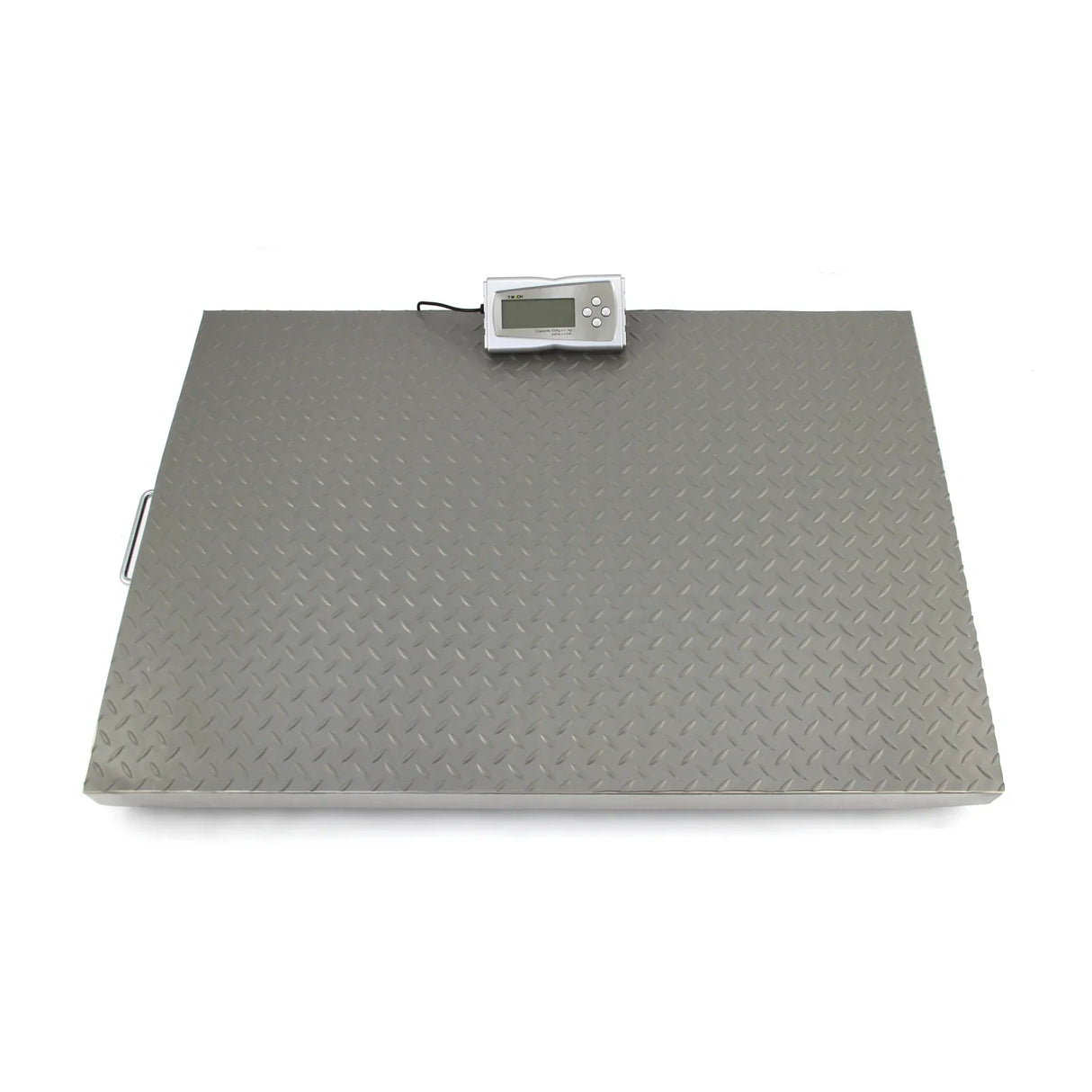 T-Mech 90cm x 60cm platform scales with a durable diamond-patterned surface and digital display, ideal for weighing heavy items