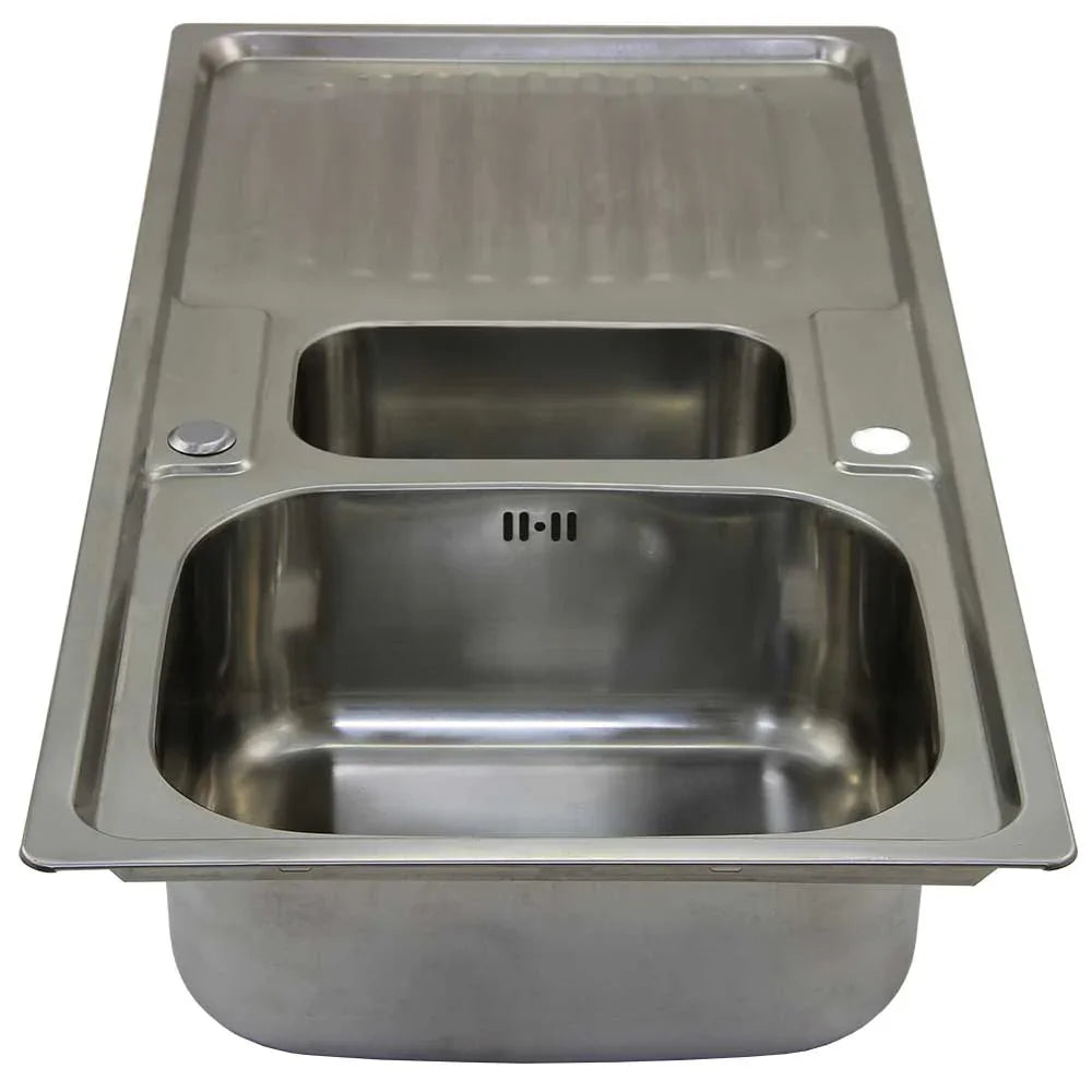 Premium stainless steel kitchen sink featuring a sleek design, dual basins, and a polished finish for modern kitchens