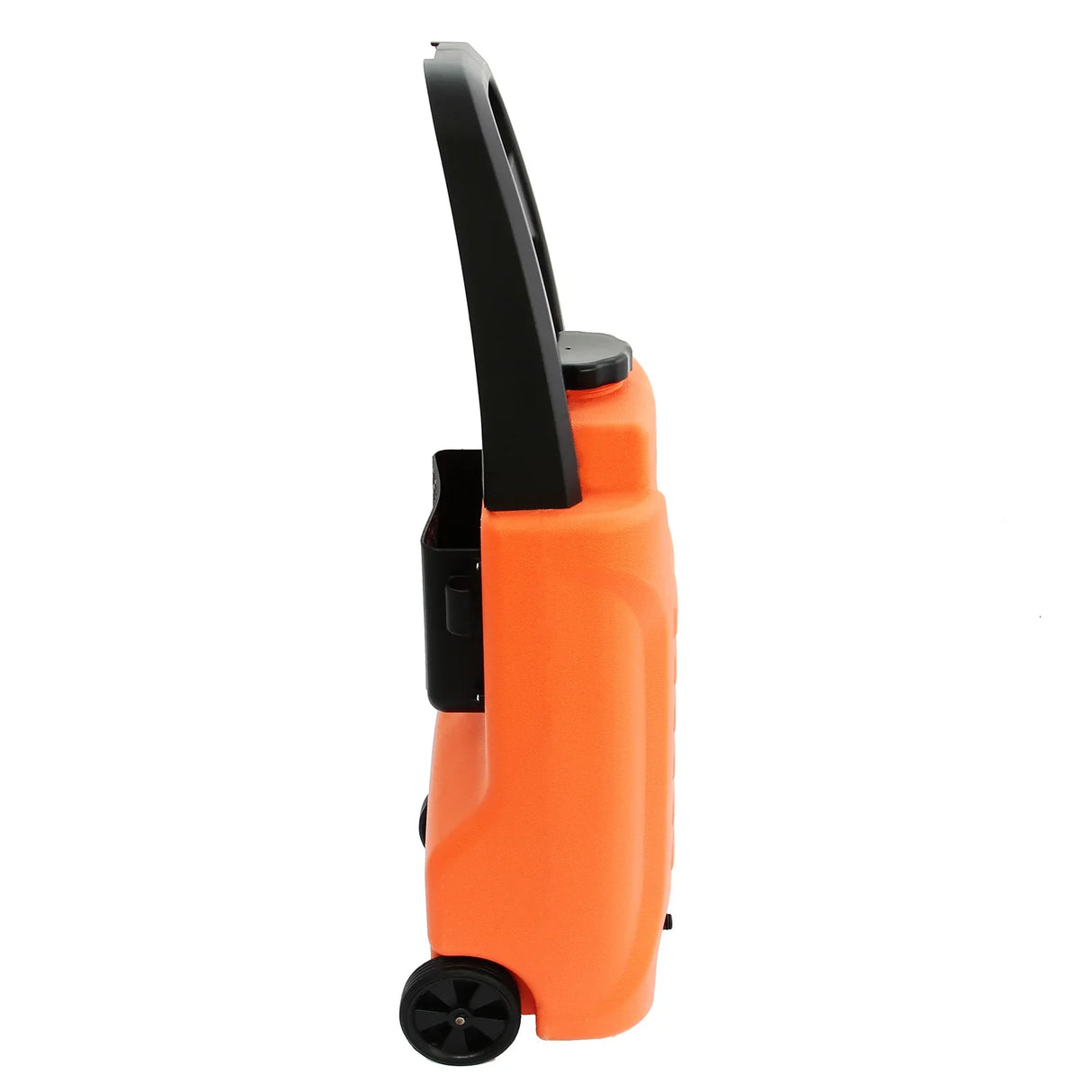 30L orange water trolley with a sturdy black handle and wheels, designed for easy transport and outdoor use