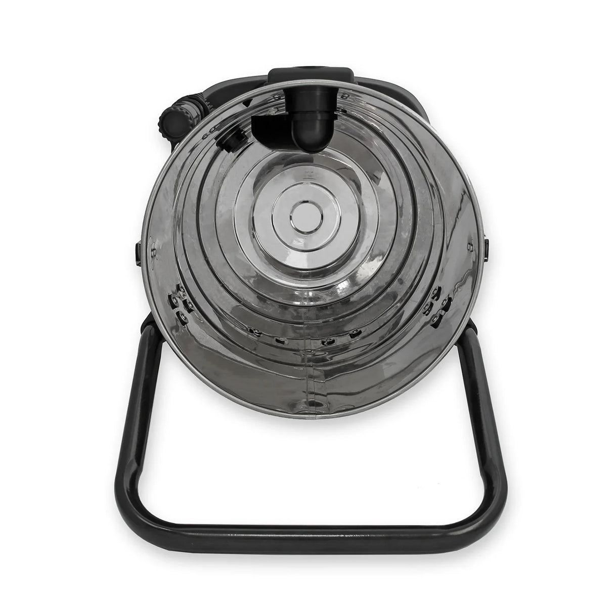 MAXBLAST 60L Industrial Vacuum Cleaner features a sleek, transparent drum design with a sturdy black handle for easy maneuvering