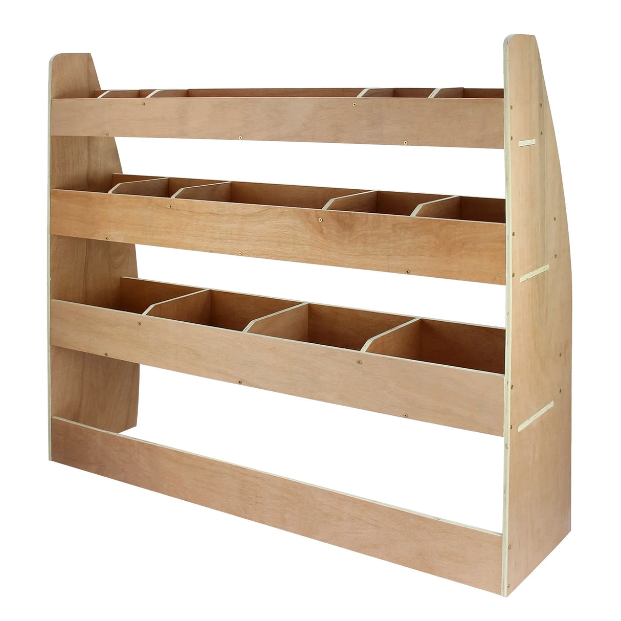 Anthracite van lining rack for VW Caddy, featuring three spacious shelves with a smooth wood finish and sturdy design