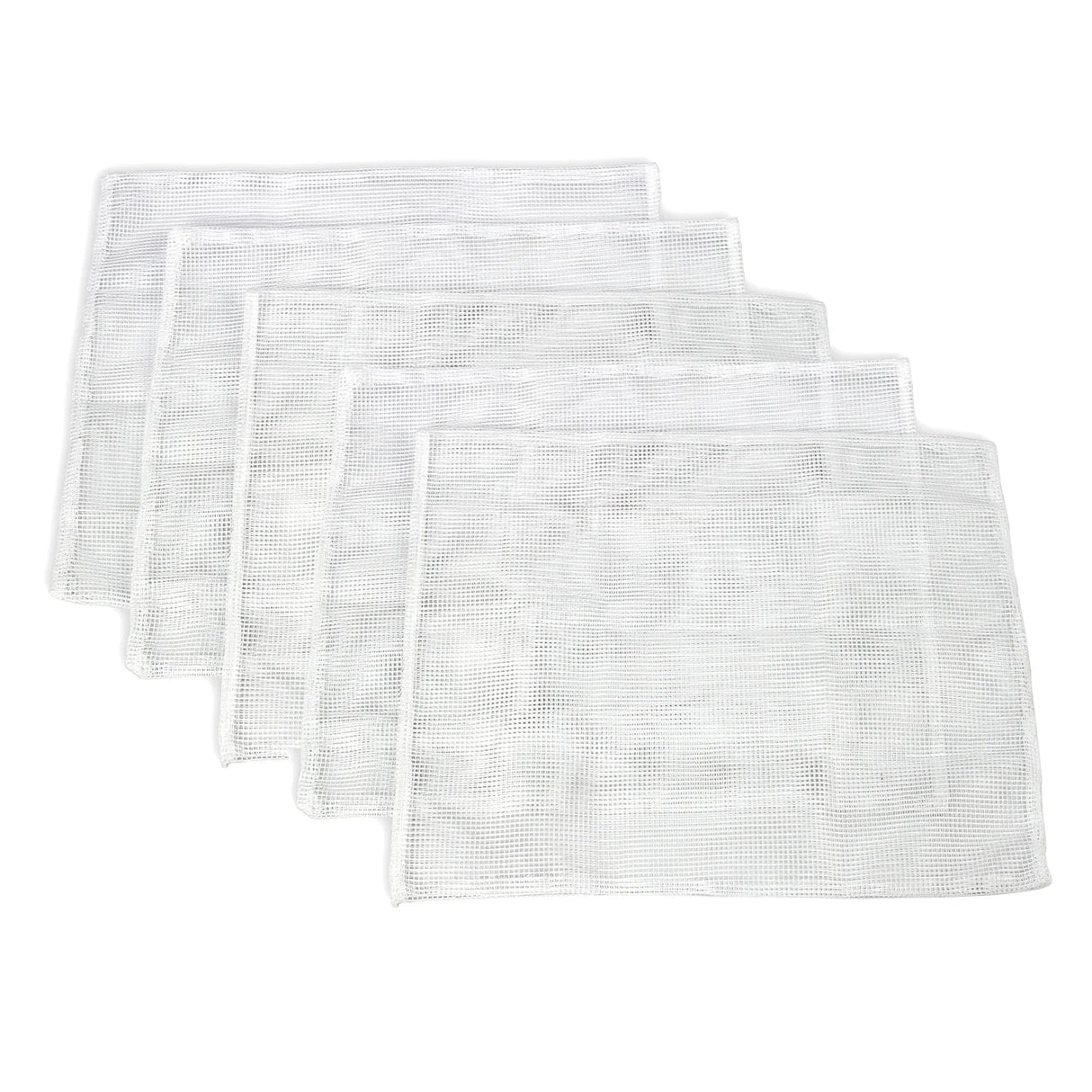 KuKoo 18 Litre fruit press straining bags, set of four, made from durable white mesh fabric for efficient juice extraction