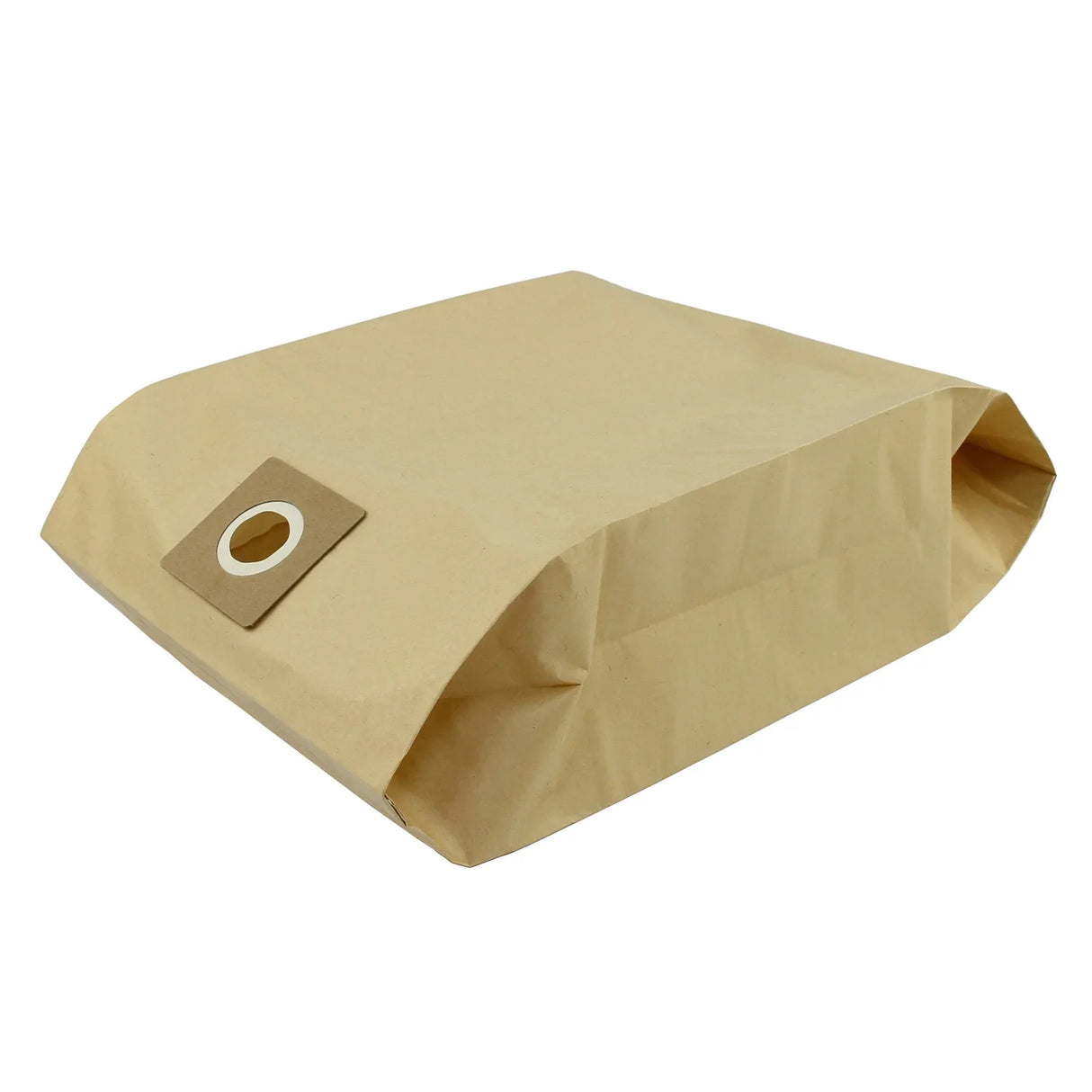 MAXBLAST 50L vacuum cleaner dust bags in a pack of five, featuring durable brown paper material and a circular opening for easy attachment