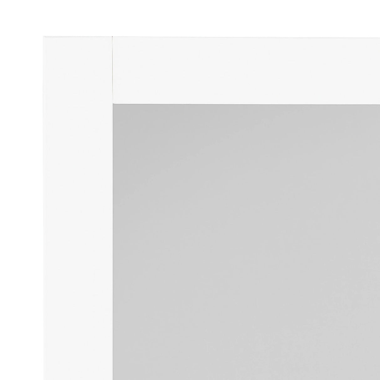 White retail shop corner counter LM60 featuring a sleek design, smooth surface, and clean lines for modern displays