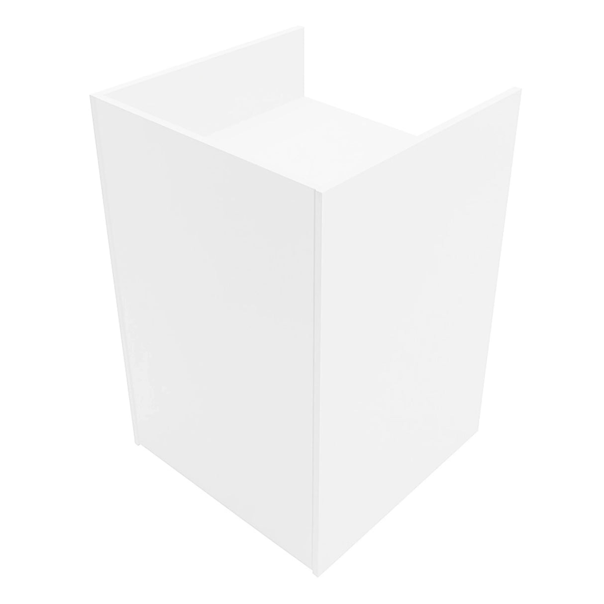 White shop counter till block TB60 with a sleek, modern design, featuring smooth surfaces and a minimalist shape for retail spaces