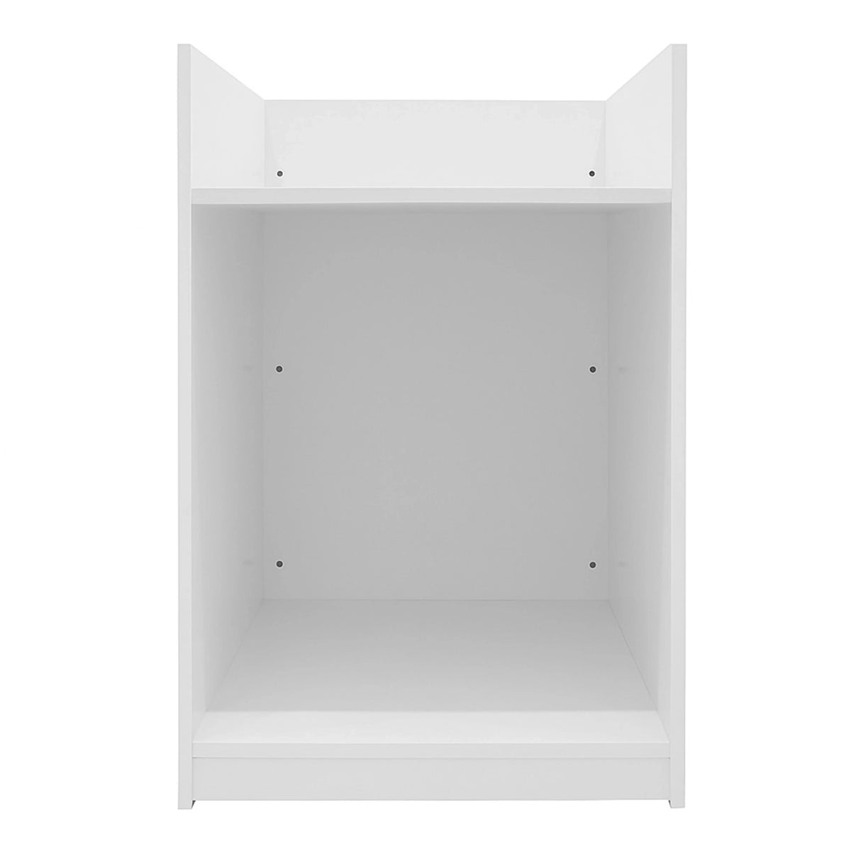 White shop counter till block TB60 with a minimalist design, featuring a spacious interior and smooth, matte finish