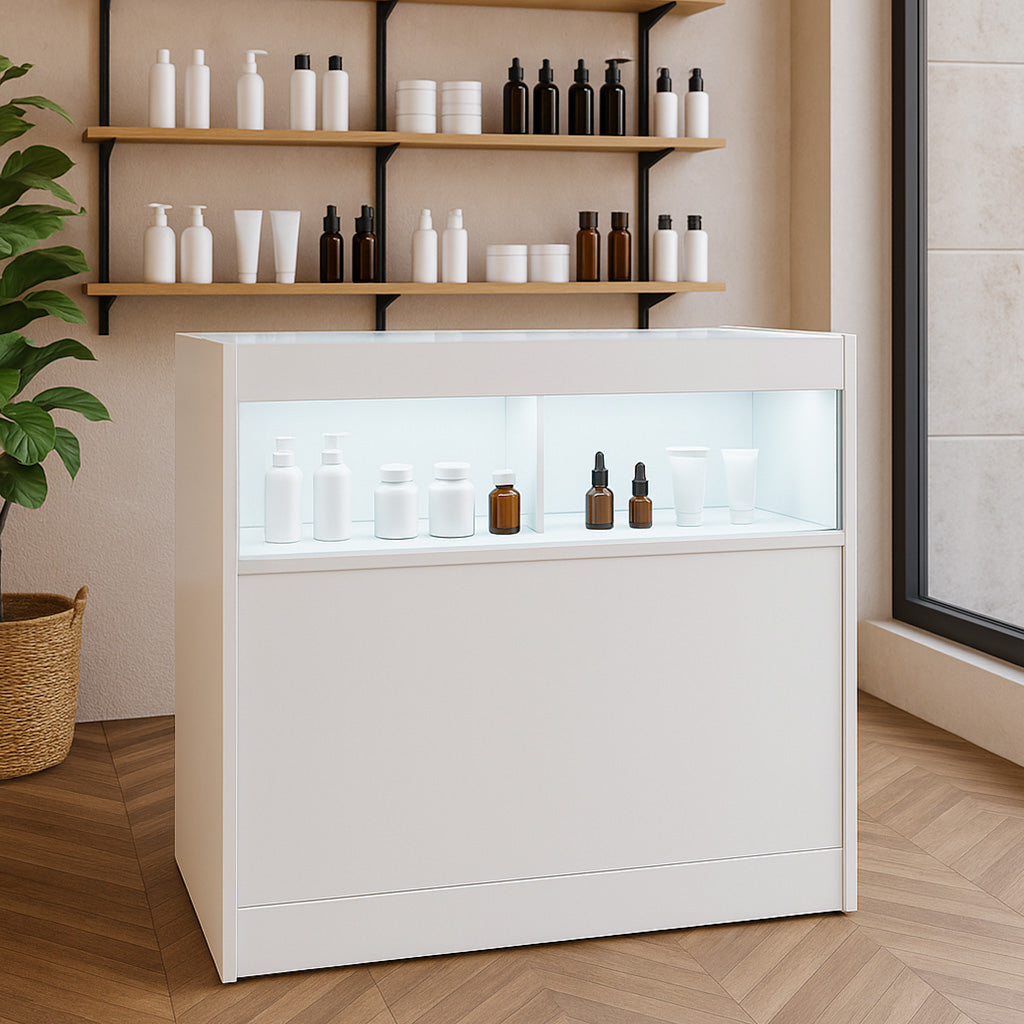 LED Retail Shop Counter B900 - White