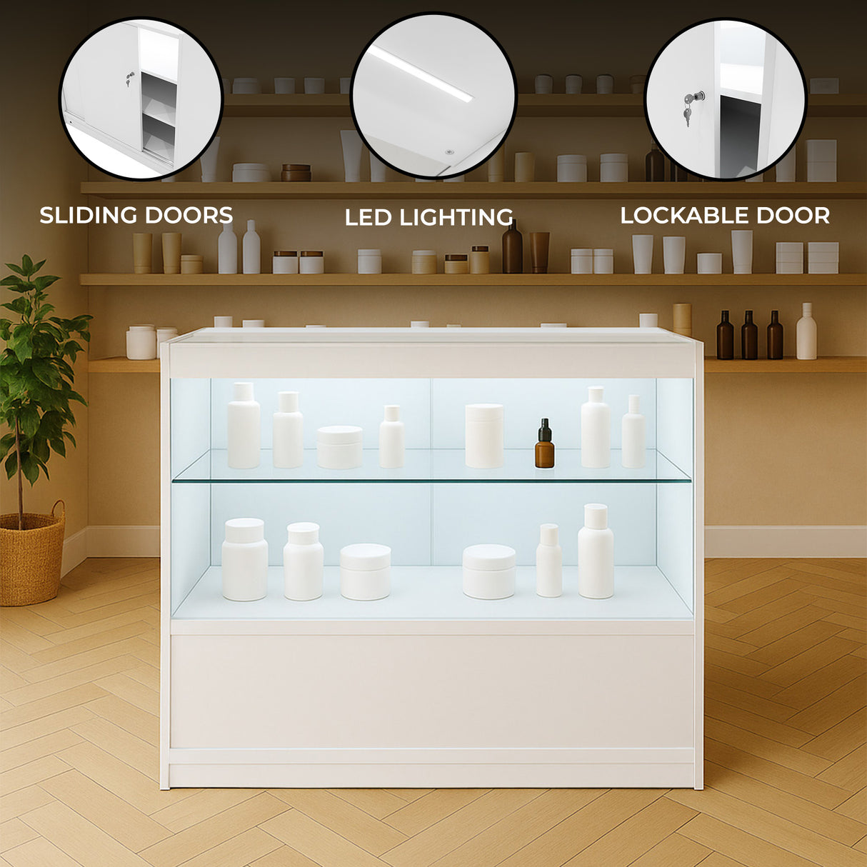 LED Retail Shop Counter C900 - White