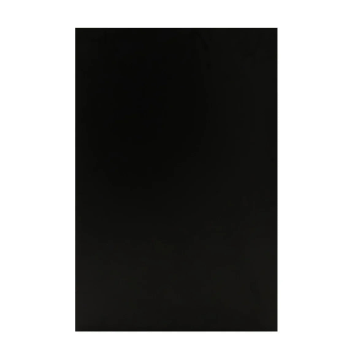 Sleek black LED retail shop counter C1200 with a smooth finish, designed for modern retail environments, showcasing a minimalist style