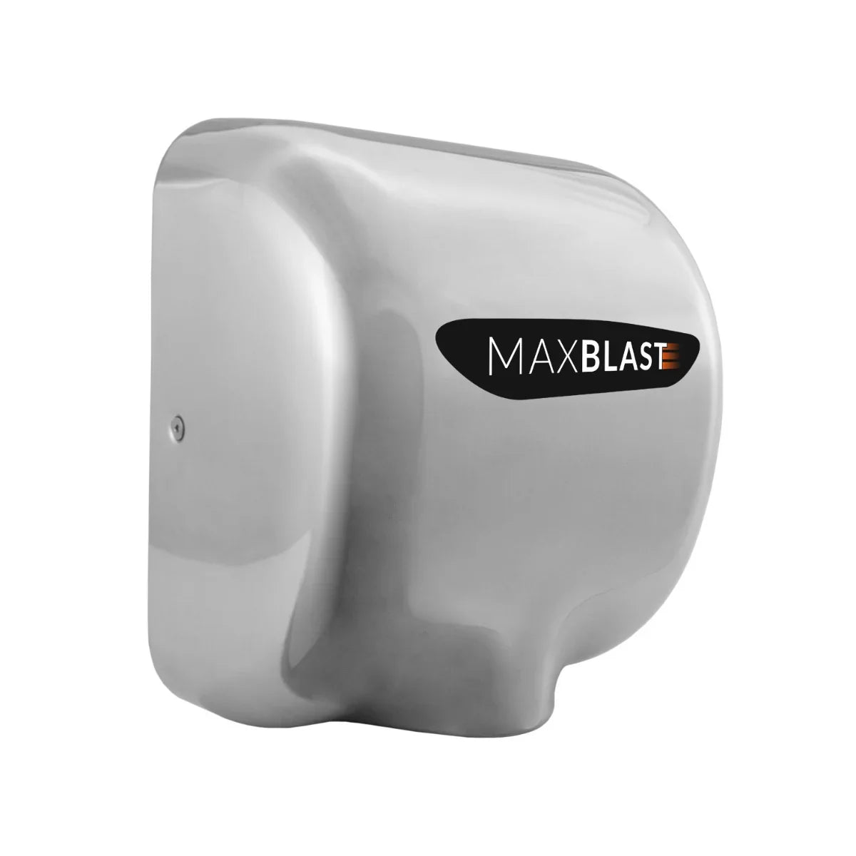Maxblast automatic commercial hand dryer in sleek stainless steel with HEPA filter, featuring a modern, compact design for efficient drying