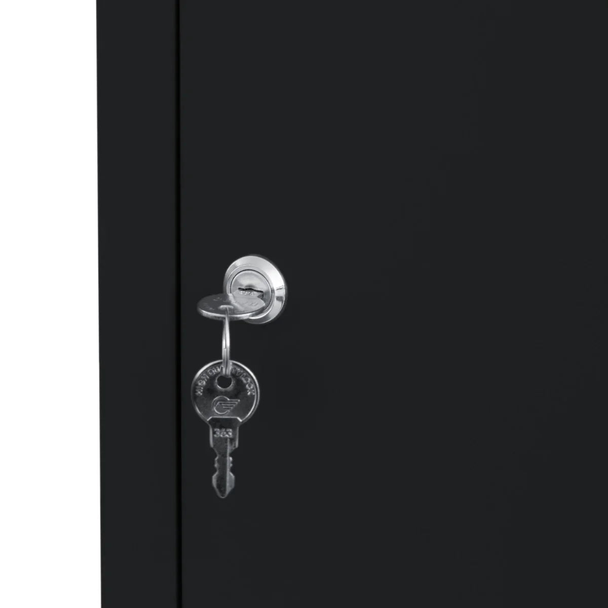Black anti-theft parcel post box featuring a secure key lock, sleek design, and durable metal construction for outdoor use