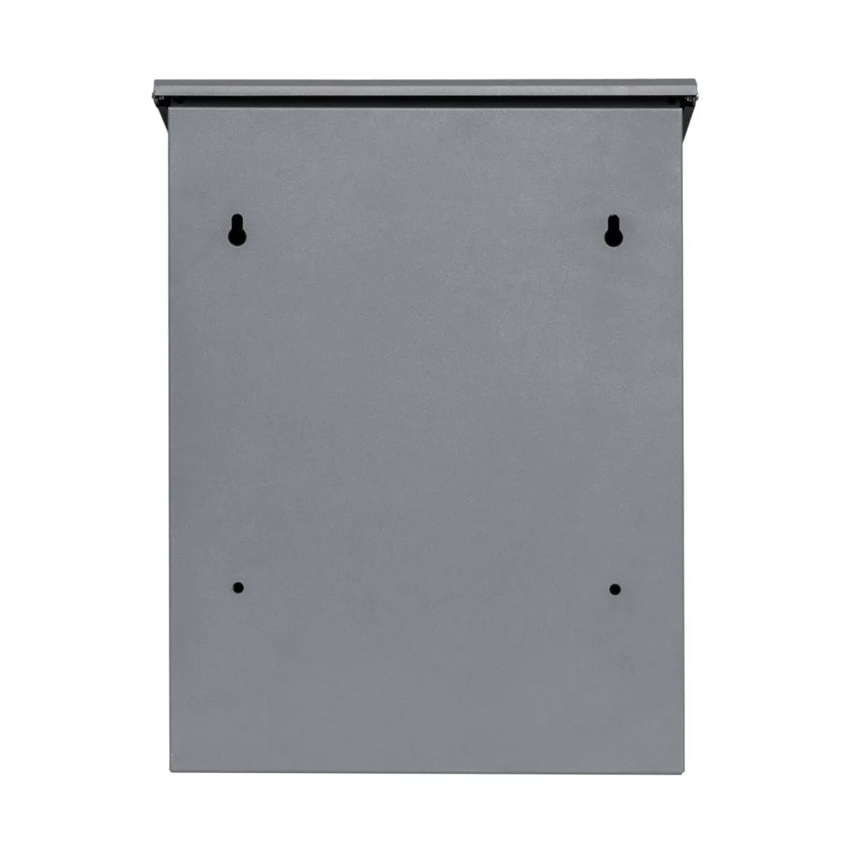 Grey anti-theft parcel post box featuring a sleek, modern design with a durable metal finish and secure locking mechanism