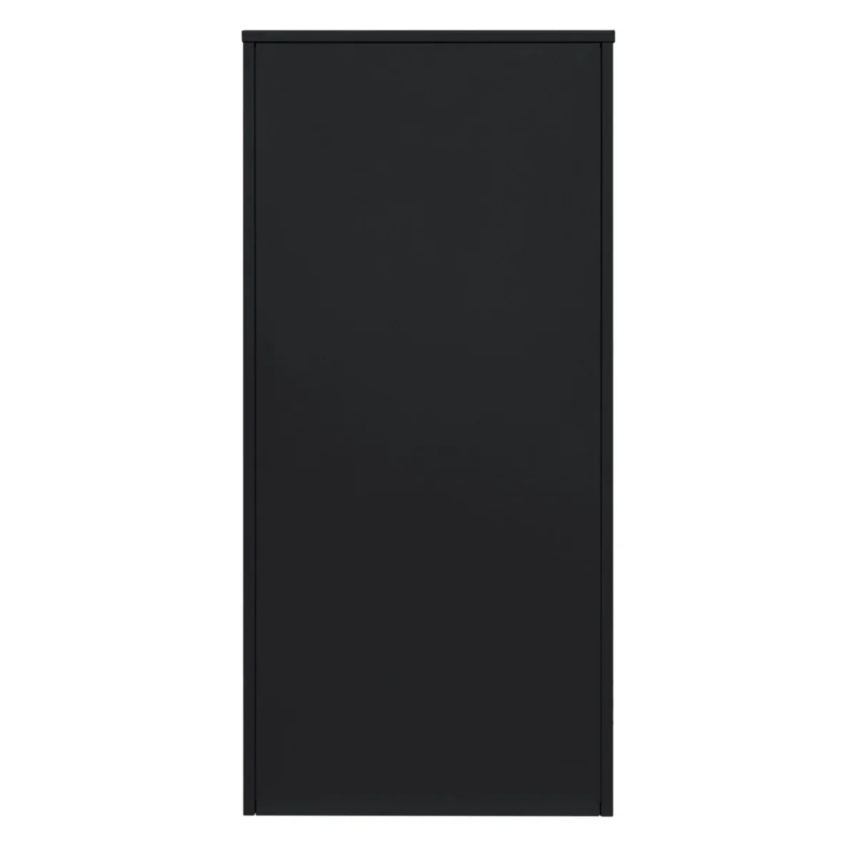 Sleek black anti-theft parcel post box XL with a smooth, matte finish and secure locking mechanism for safe package delivery