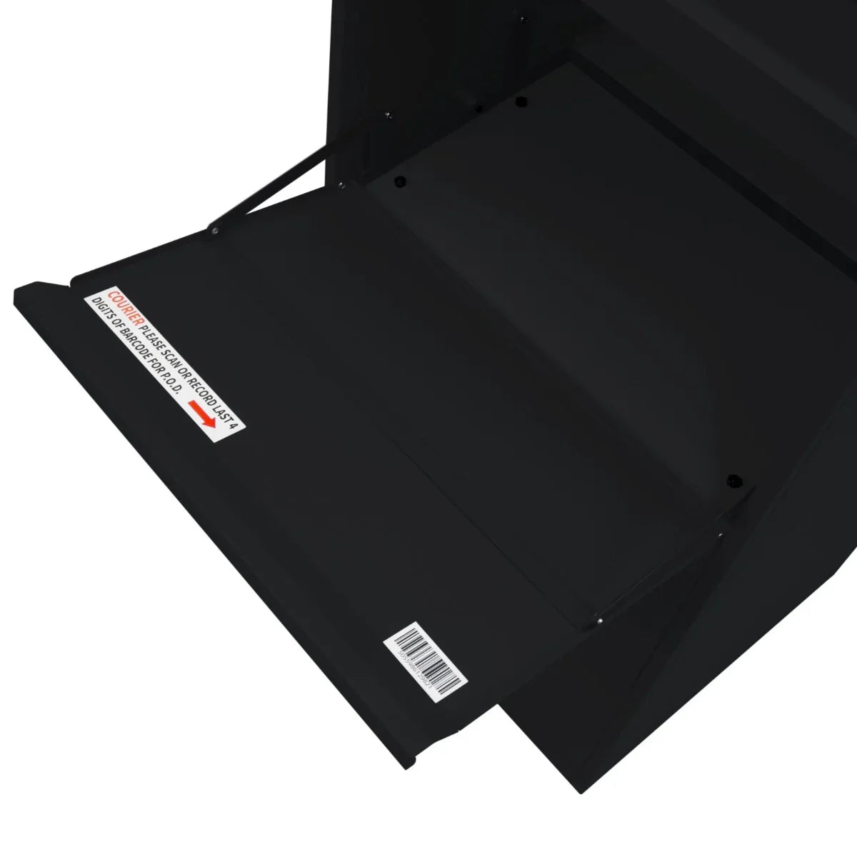 Black anti-theft parcel post box XL with a secure drop slot, durable metal construction, and a sleek, modern design