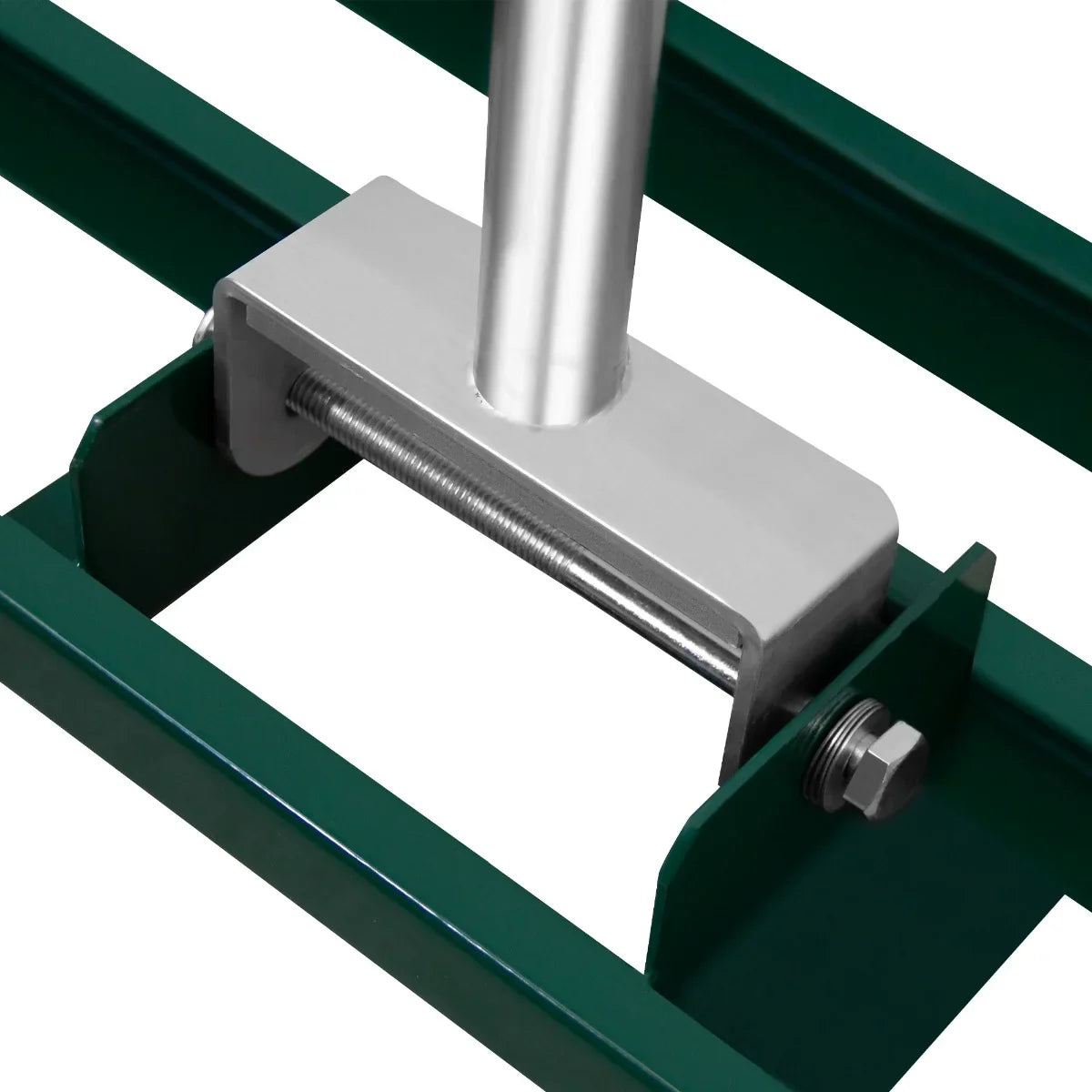 T-Mech Lawn Leveller 100cm in green, featuring a sturdy metal frame, adjustable handle, and smooth leveling plate for even soil distribution