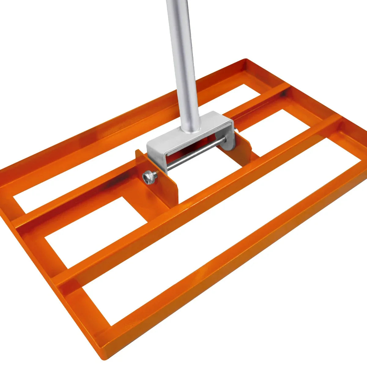 T-Mech Lawn Leveller 50cm in vibrant orange, featuring a sturdy metal frame and smooth, flat leveling surface for easy lawn maintenance