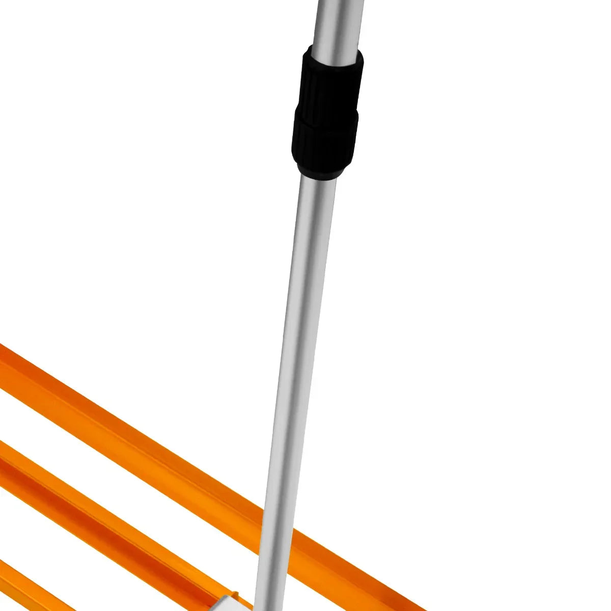 T-Mech Lawn Leveller 100cm features a sturdy orange leveling bar and a durable silver handle for easy lawn maintenance