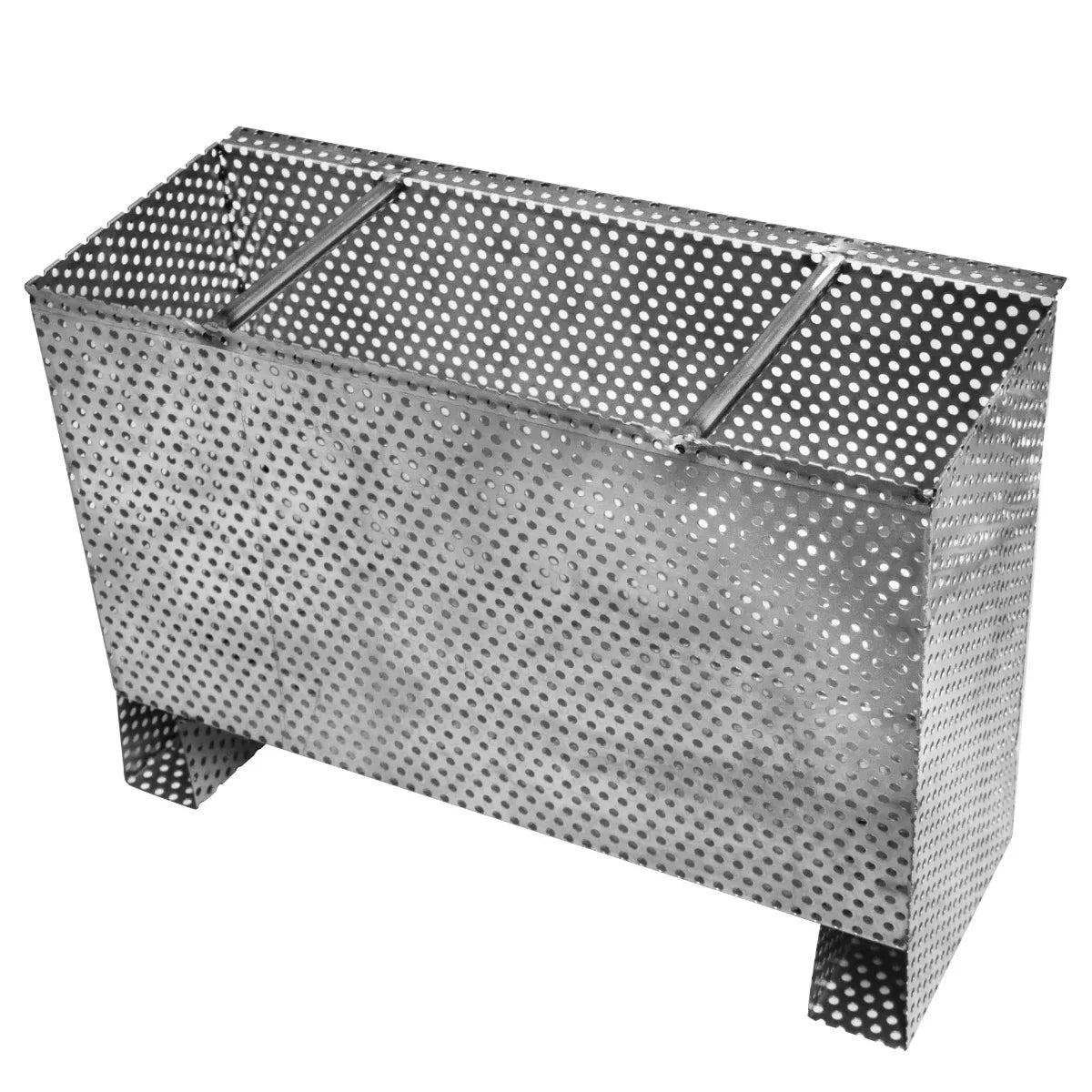 KuKoo 120-litre grease trap made of durable stainless steel, featuring a perforated design for efficient grease separation