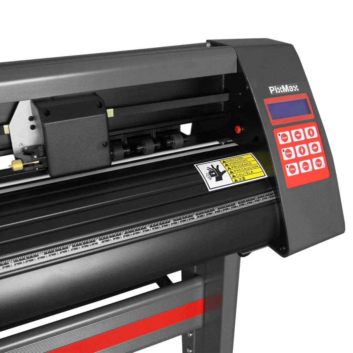 Clam Heat Press and 1350mm Vinyl Cutter bundle featuring a sleek black design, user-friendly control panel, and precision cutting features