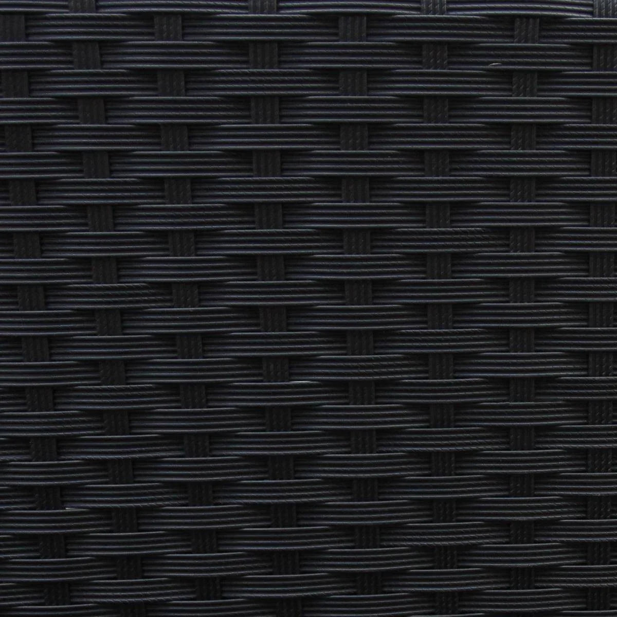 Textured black rattan weave showcasing the durable material of the Rattan Corner Set, ideal for outdoor or indoor seating arrangements