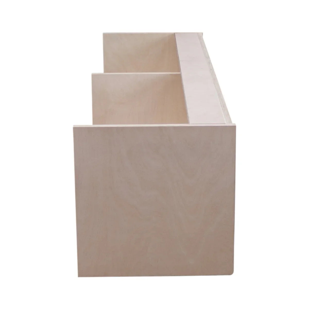 Overhead Camper Cabinet in light wood finish, featuring three spacious compartments for organized storage, dimensions 120cm x 30cm x 30cm