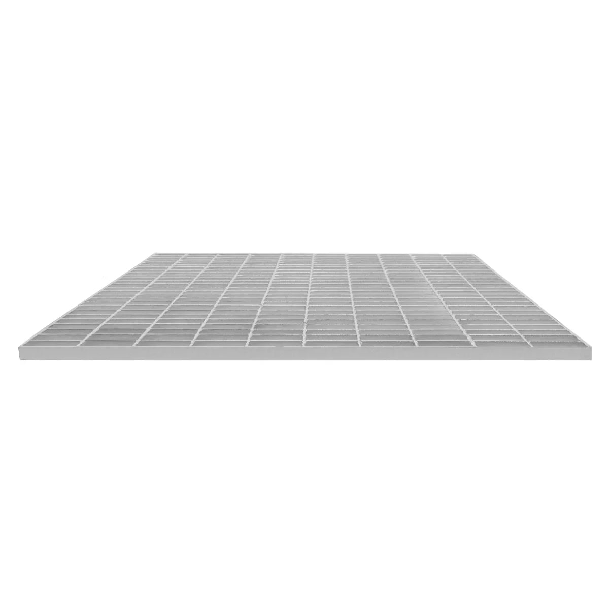Galvanised grating measuring 1000mm x 900mm, featuring a sturdy metal grid with a smooth, silver finish and square openings
