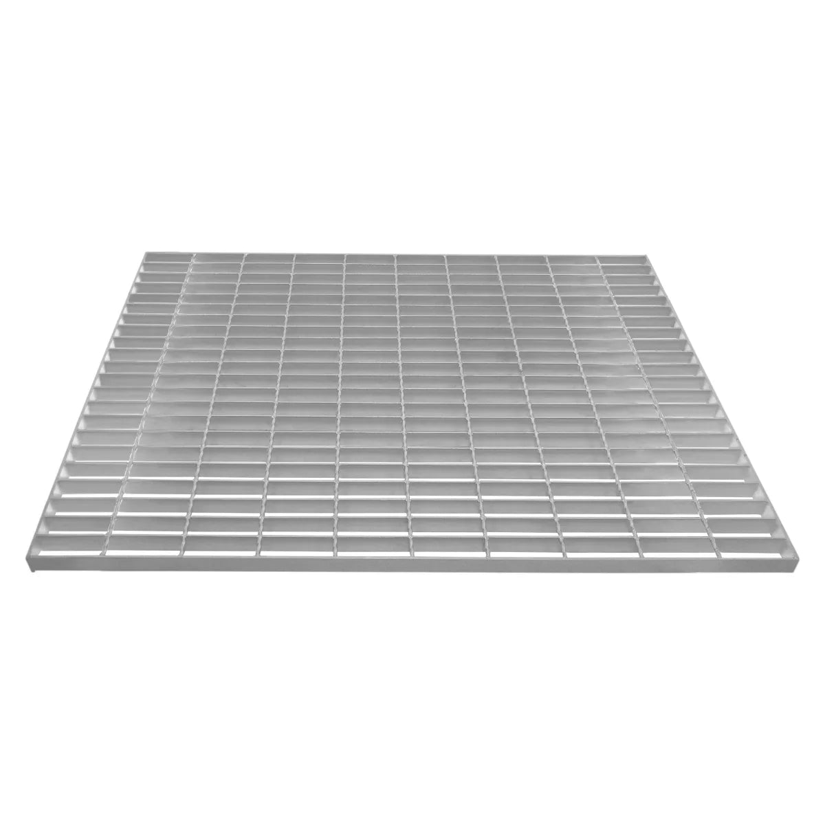 Galvanised grating measuring 1000mm x 800mm, featuring a sturdy grid pattern with a shiny silver finish and durable metal construction