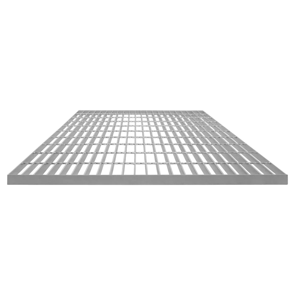 Galvanised grating measuring 1000mm x 800mm, featuring a sturdy grid pattern with a smooth metallic finish and durable construction