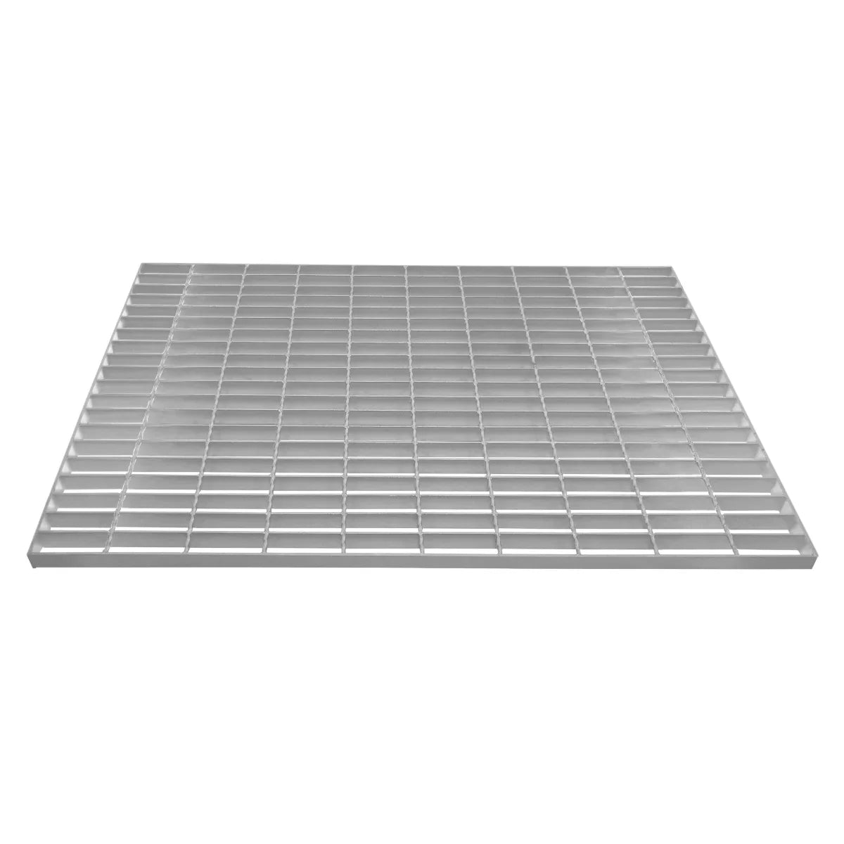 Galvanised grating measuring 1000mm x 700mm, featuring a sturdy, silver metal grid with a smooth finish and uniform square openings