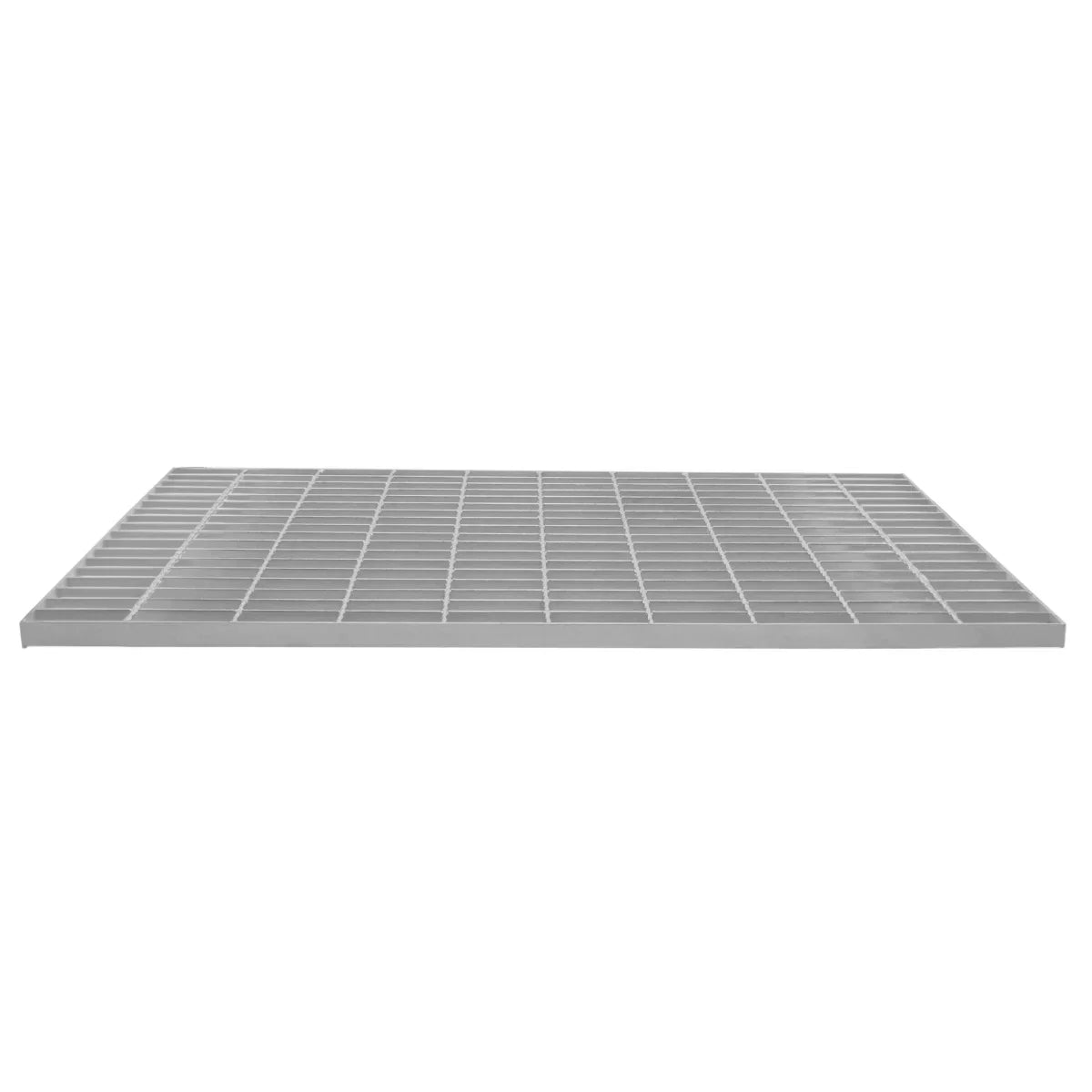 Galvanised grating measuring 1000mm x 600mm, featuring a sturdy, textured surface with a grid pattern for durability and drainage