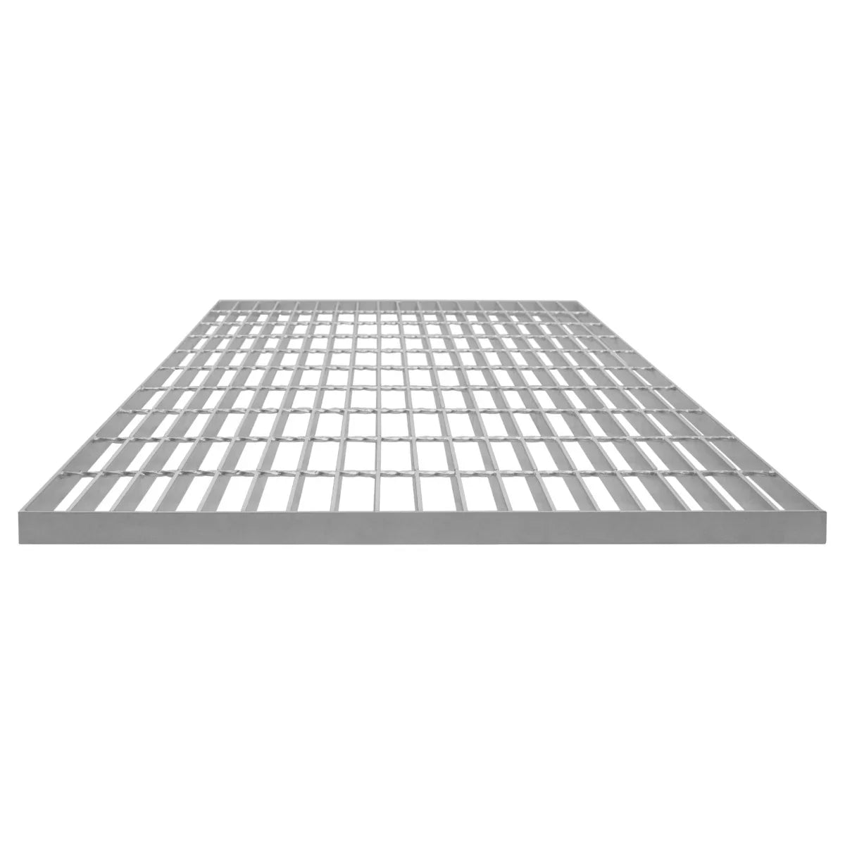 Galvanised grating measuring 1000mm x 600mm, featuring a sturdy steel grid design with a smooth, metallic finish and open spaces