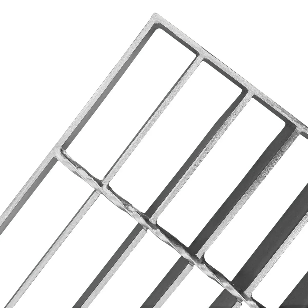 Galvanised grating measuring 1000mm x 600mm, featuring a sturdy, textured surface with rectangular openings for drainage and ventilation