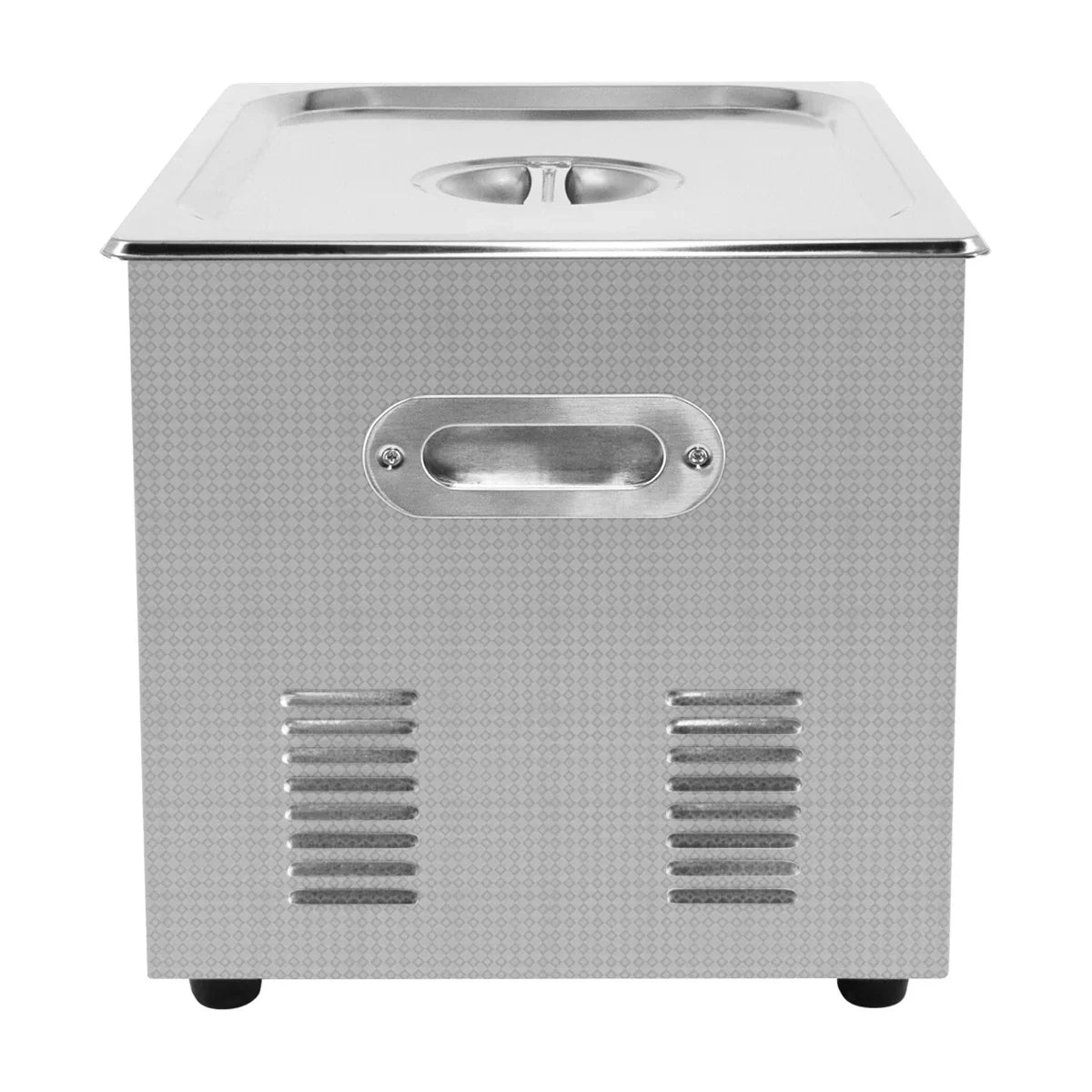 T-Mech Ultrasonic Cleaner 30L with stainless steel exterior, front handle, and ventilation slots for efficient cleaning performance
