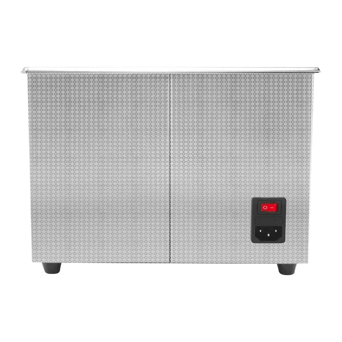 T-Mech Ultrasonic Cleaner 30L with a sleek stainless steel exterior, featuring a power switch and textured surface for durability