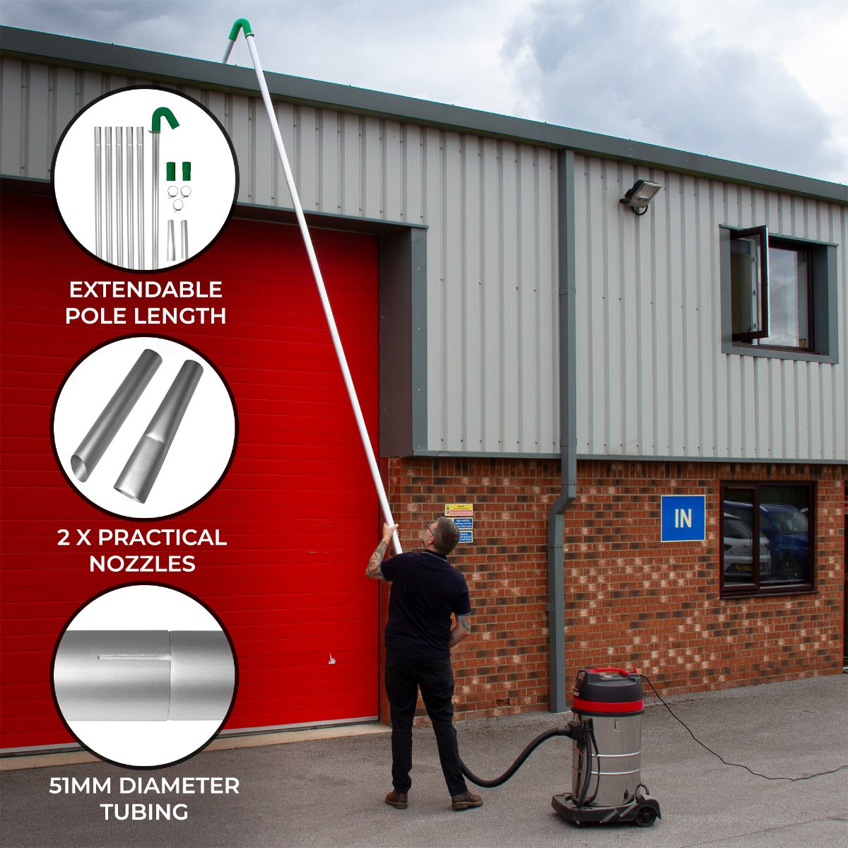 Maxblast Gutter Vacuum Poles 7.2m