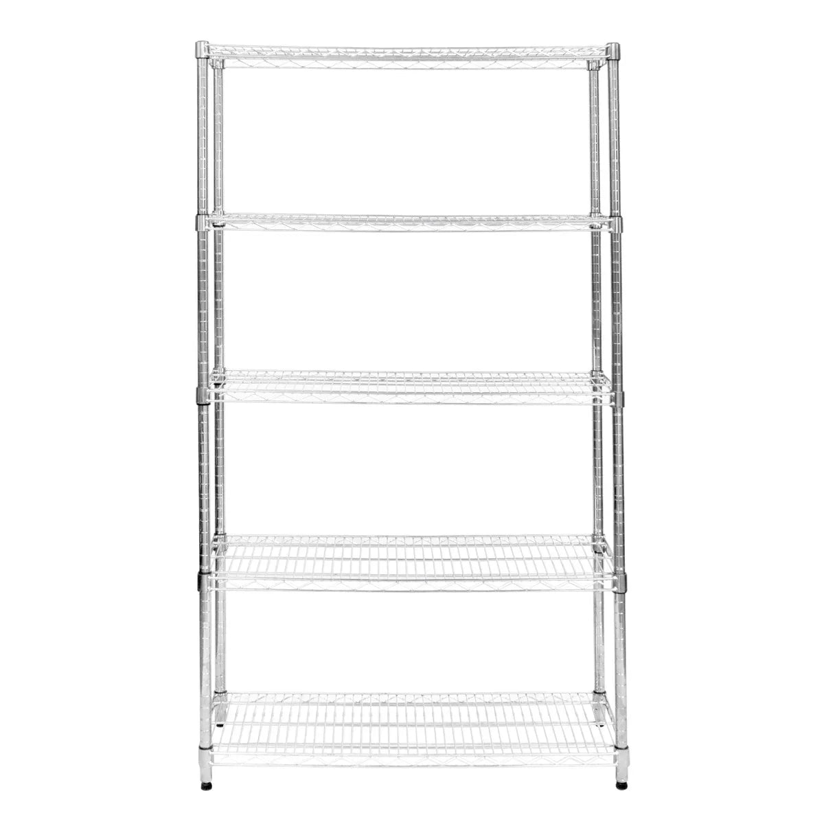 KuKoo wire racking unit, 45cm x 120cm x 180cm, features four sturdy chrome shelves with a sleek, open design for easy access