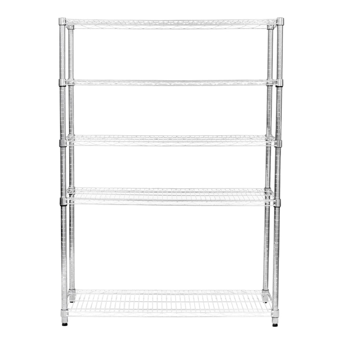 KuKoo wire racking unit, 45cm x 150cm x 180cm, features four sturdy chrome shelves with a sleek, open design for easy access and ventilation