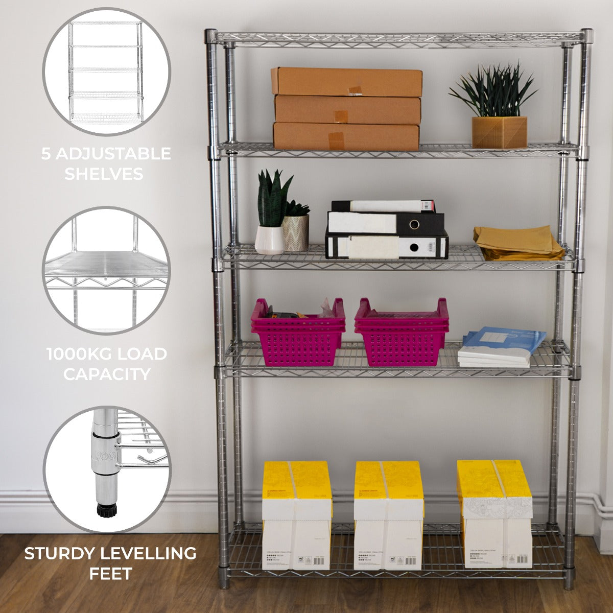 KuKoo Wire Racking - 45cm x 150cm x 180cm