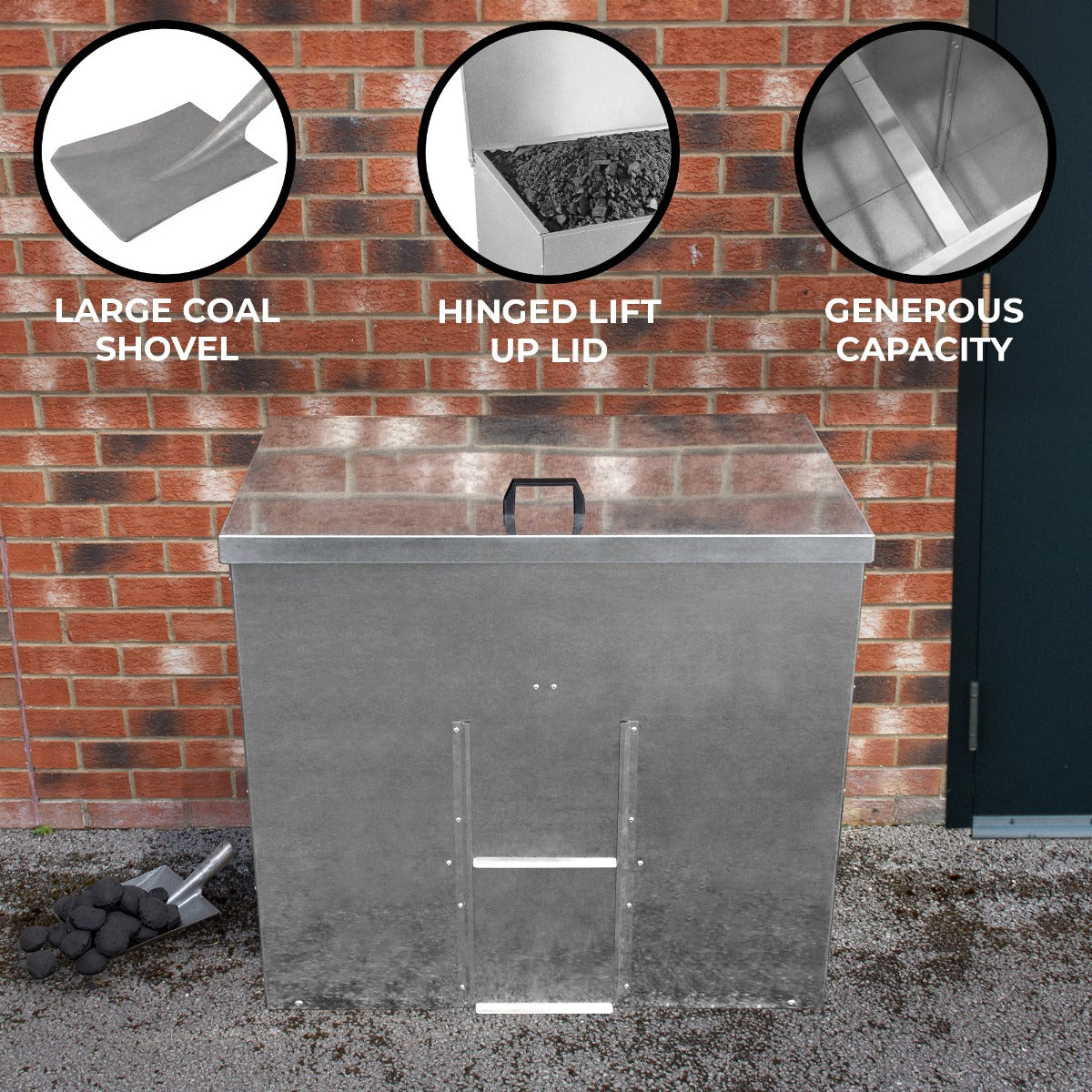 Galvanised Coal Bunker - 500kg
