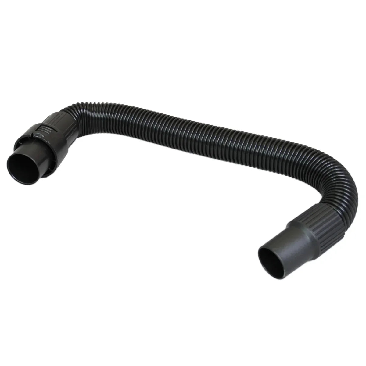 80L vacuum floor nozzle attachment with a flexible black hose, featuring smooth ends for easy connection to vacuum systems