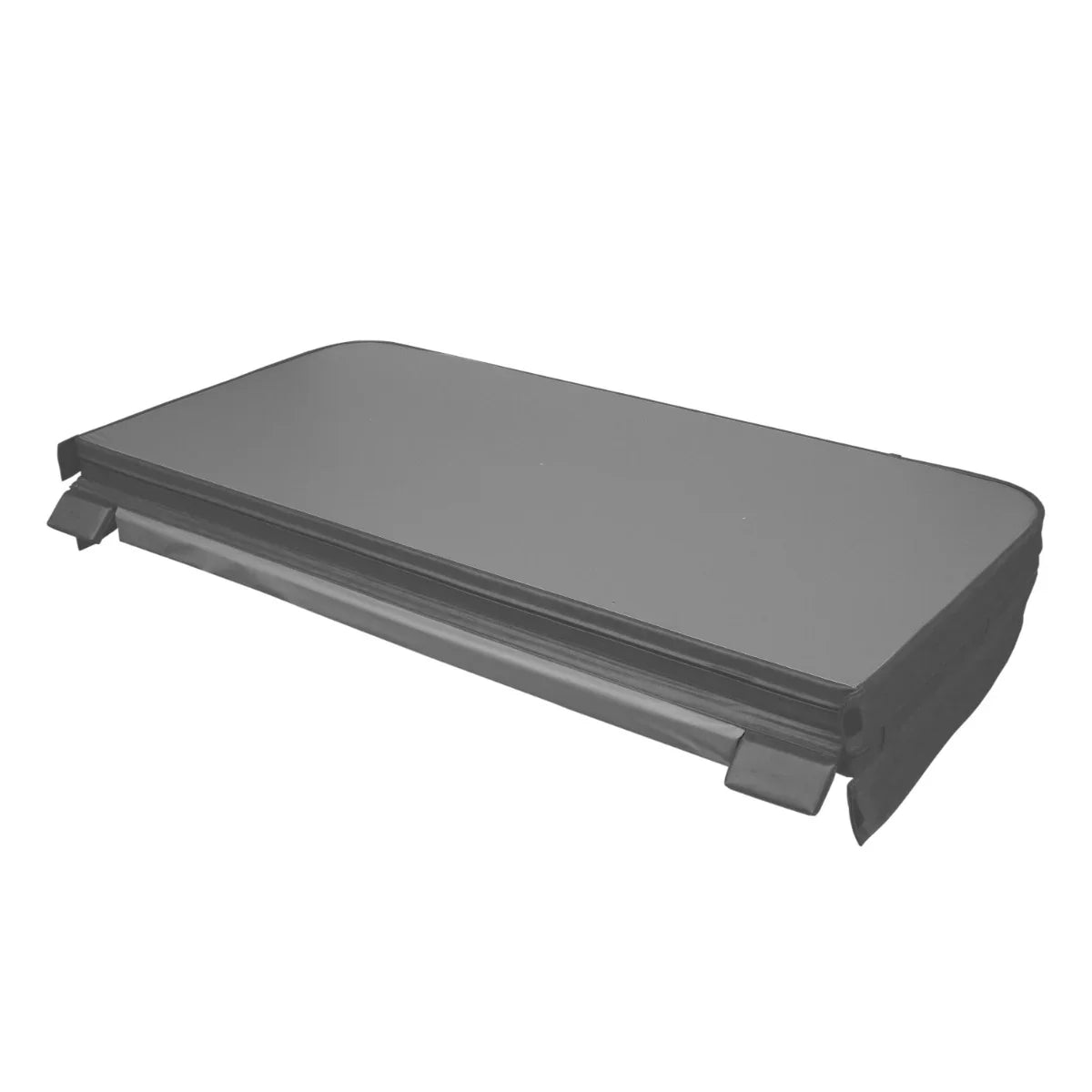 Grey 2.1m hot tub spa cover with a smooth, durable surface and secure fastening edges, designed for optimal insulation and protection