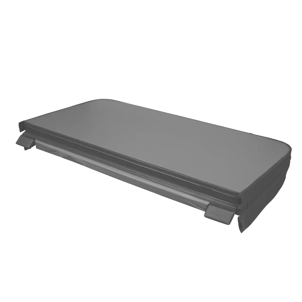 Grey 2.2m hot tub spa cover with a smooth, durable surface and secure fastening edges, designed for optimal insulation and protection
