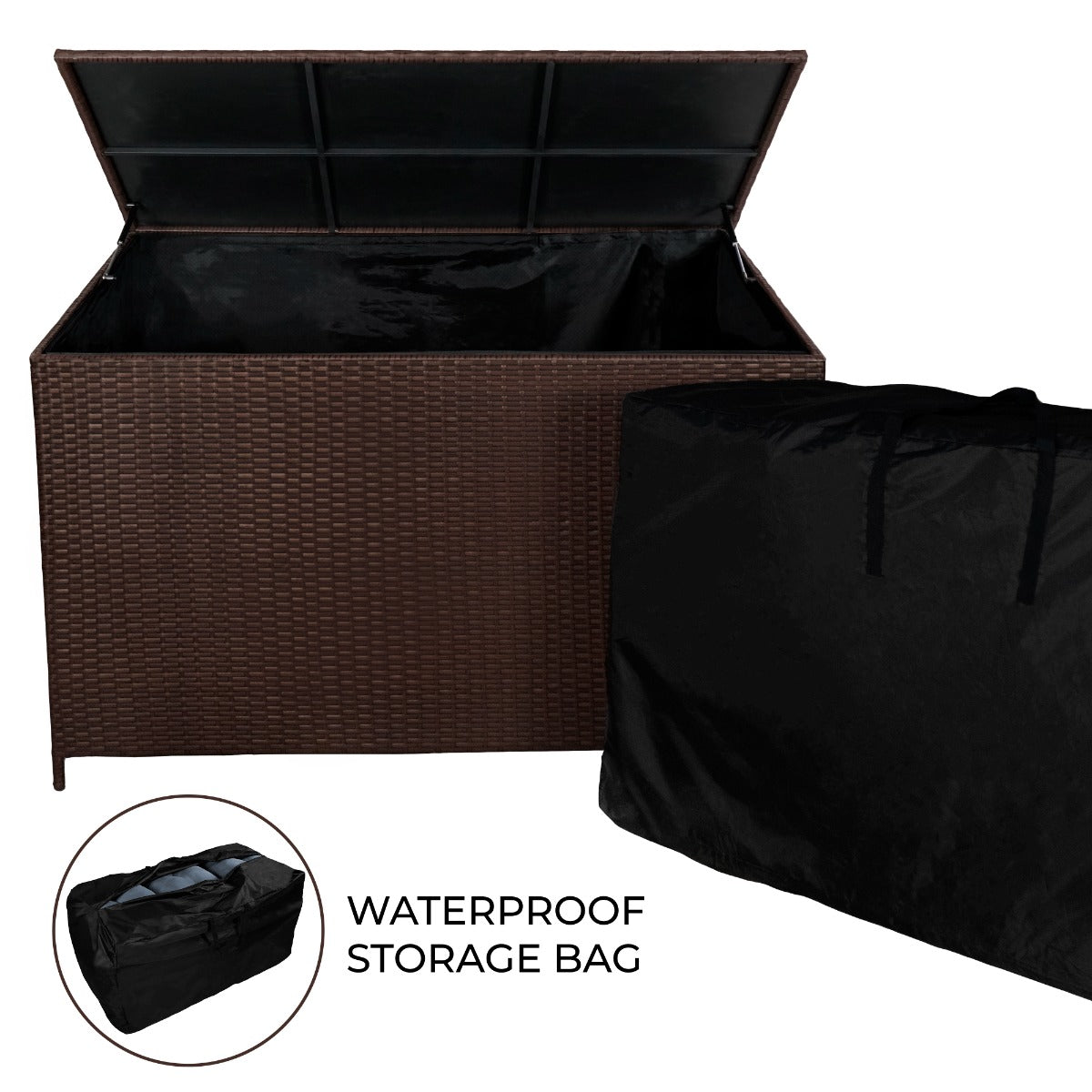 Rattan Storage Box 582L - Brown